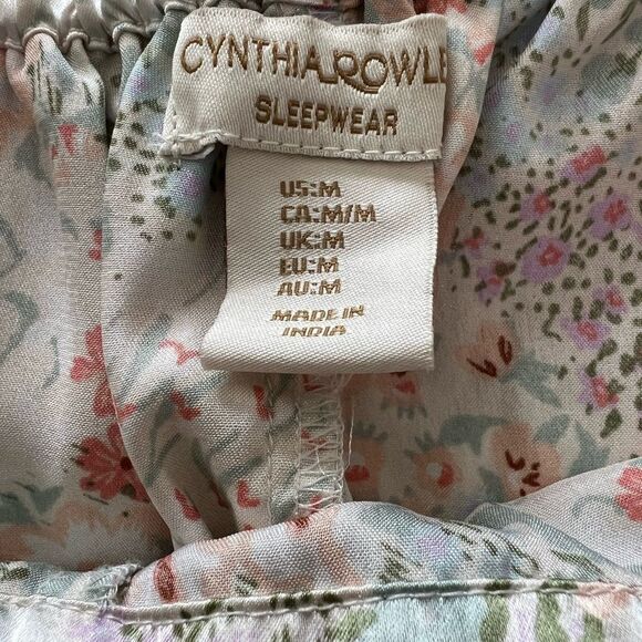 Cynthia Rowley High Waist Floral Lounge Shorts in Pastel Shades - Picture 2 of 3